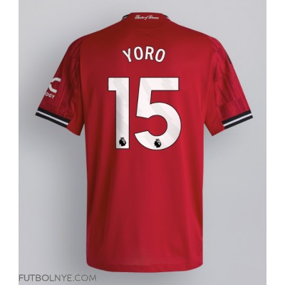 Camiseta Manchester United Leny Yoro #15 Primera Equipación 2025-26 manga corta Camiseta Manchester United Leny Yoro #15 Primera Equipación 2025-26 manga corta